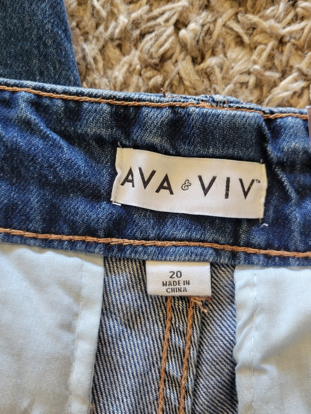 NWT Ava & Viv Plus Size 20 Regular Jeans High Rise Curvy Trouser - Picture 13 of 15